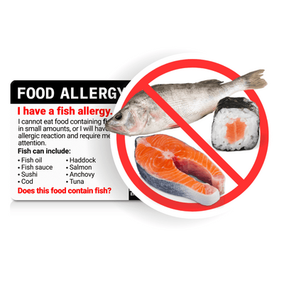 Fish Allergy Alert Translation Card Equal Eats
