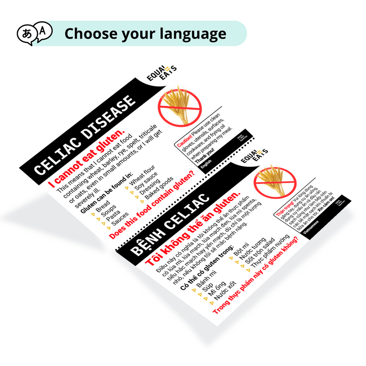 Celiac Disease Printable Card (PDF Download)