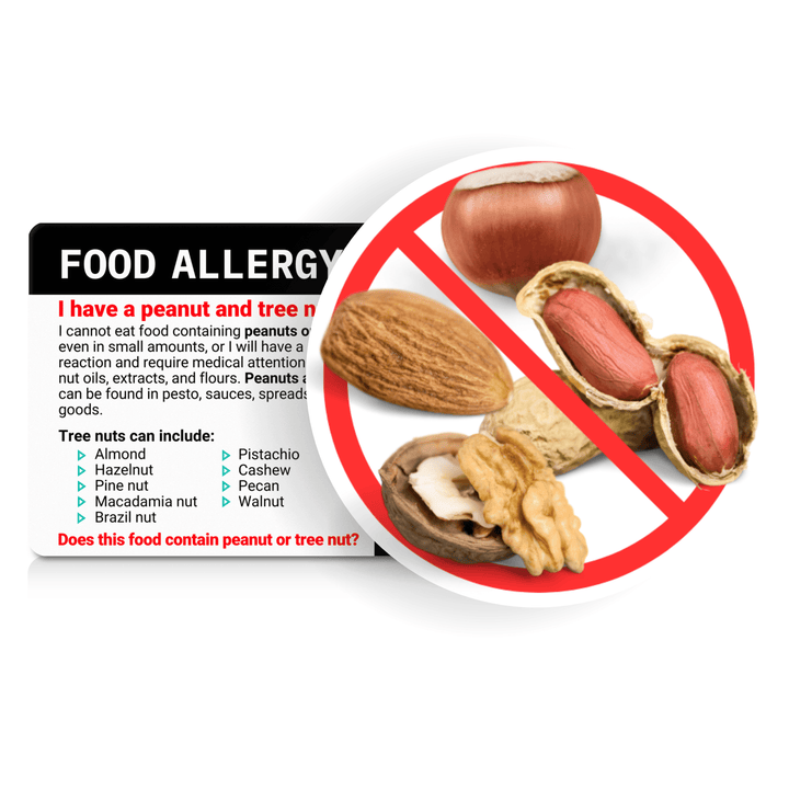 Peanut and Tree Nut Allergy Translation Card