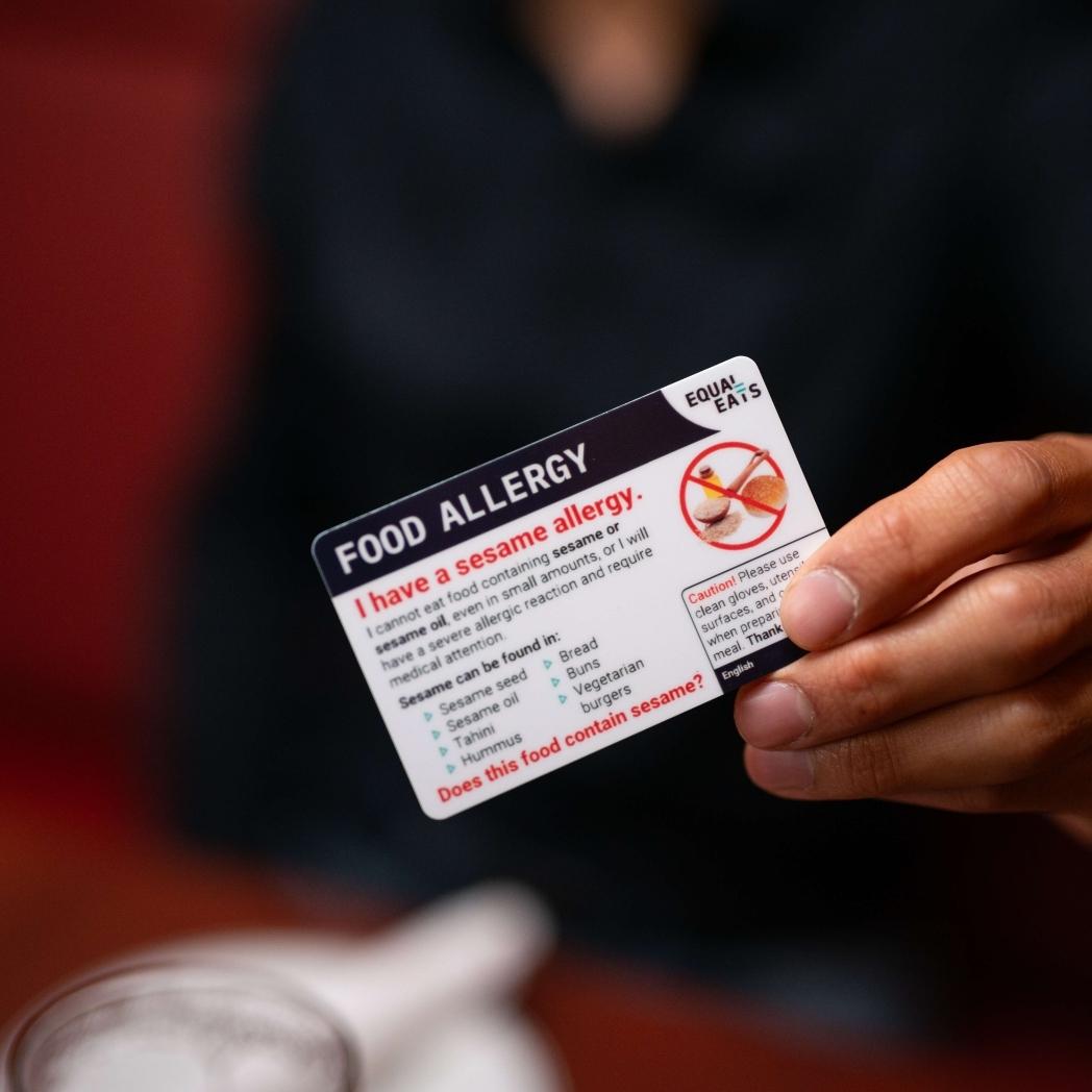 Sesame Allergy Card