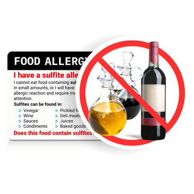 Sulfite Allergy Chef Card, Equal Eats