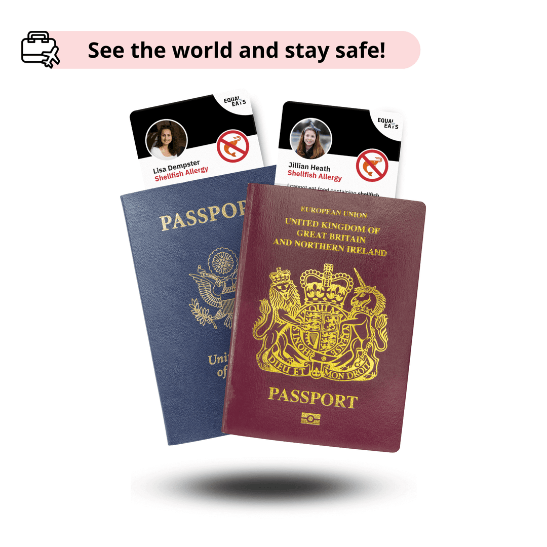 Shellfish Allergy Emergency ID Translation Card