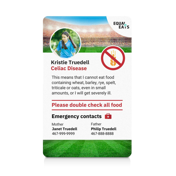 Sports Celiac Disease ID Card (EqualEats)
