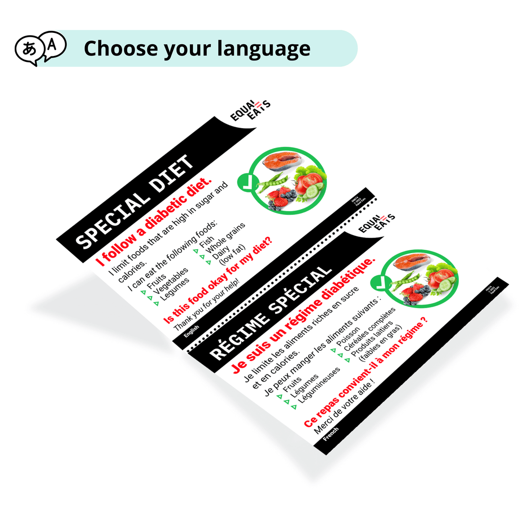 Diabetic Food Translation Card