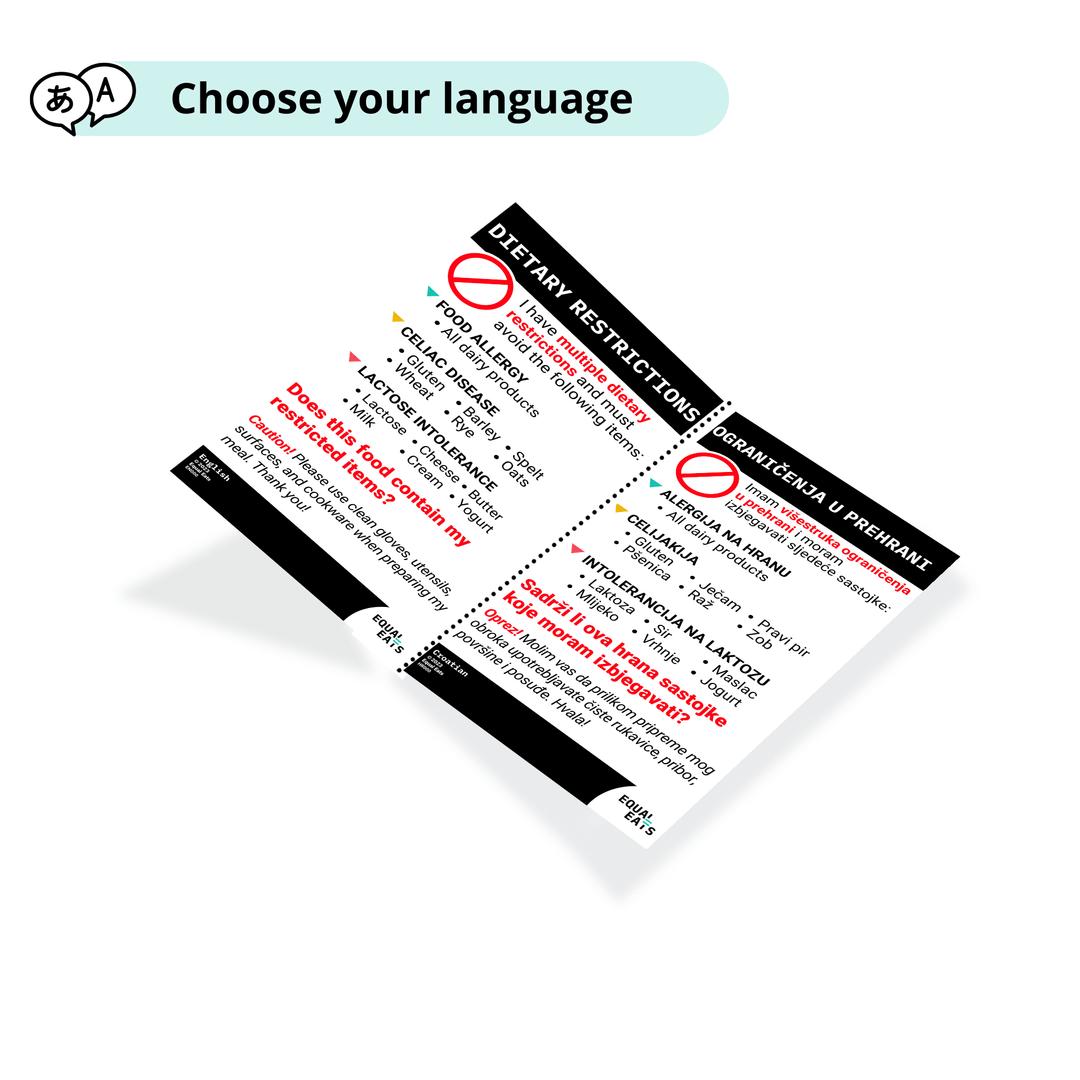 Printable Multiple Restriction Card (PDF Download)