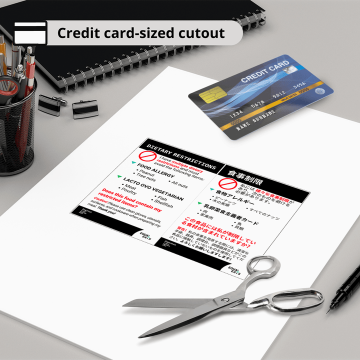 Printable Multiple Restriction Card (PDF Download)