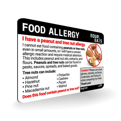 Peanut and Tree Nut Allergy Card Equal Eats