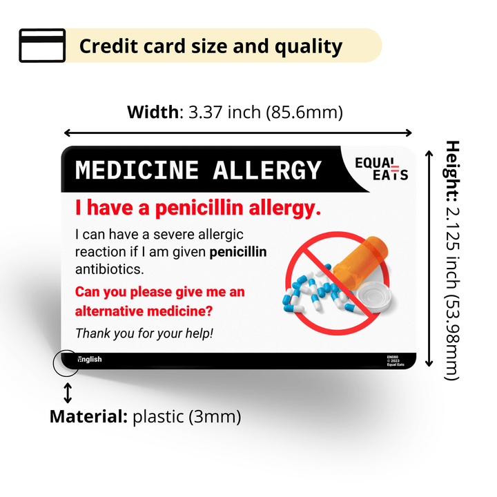 Arabic Penicillin Allergy Card