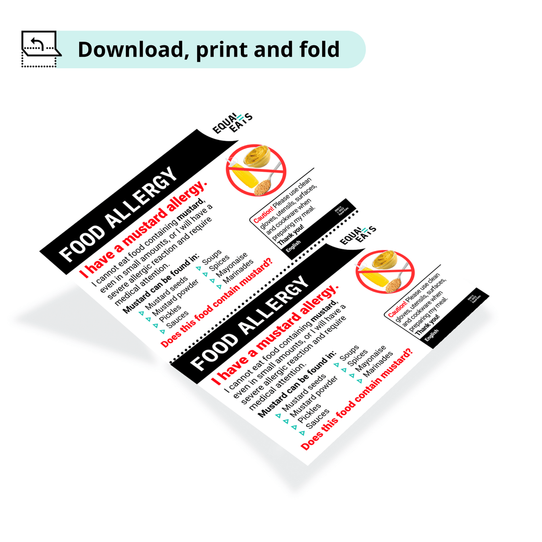 Free Mustard Allergy Card (Printable)