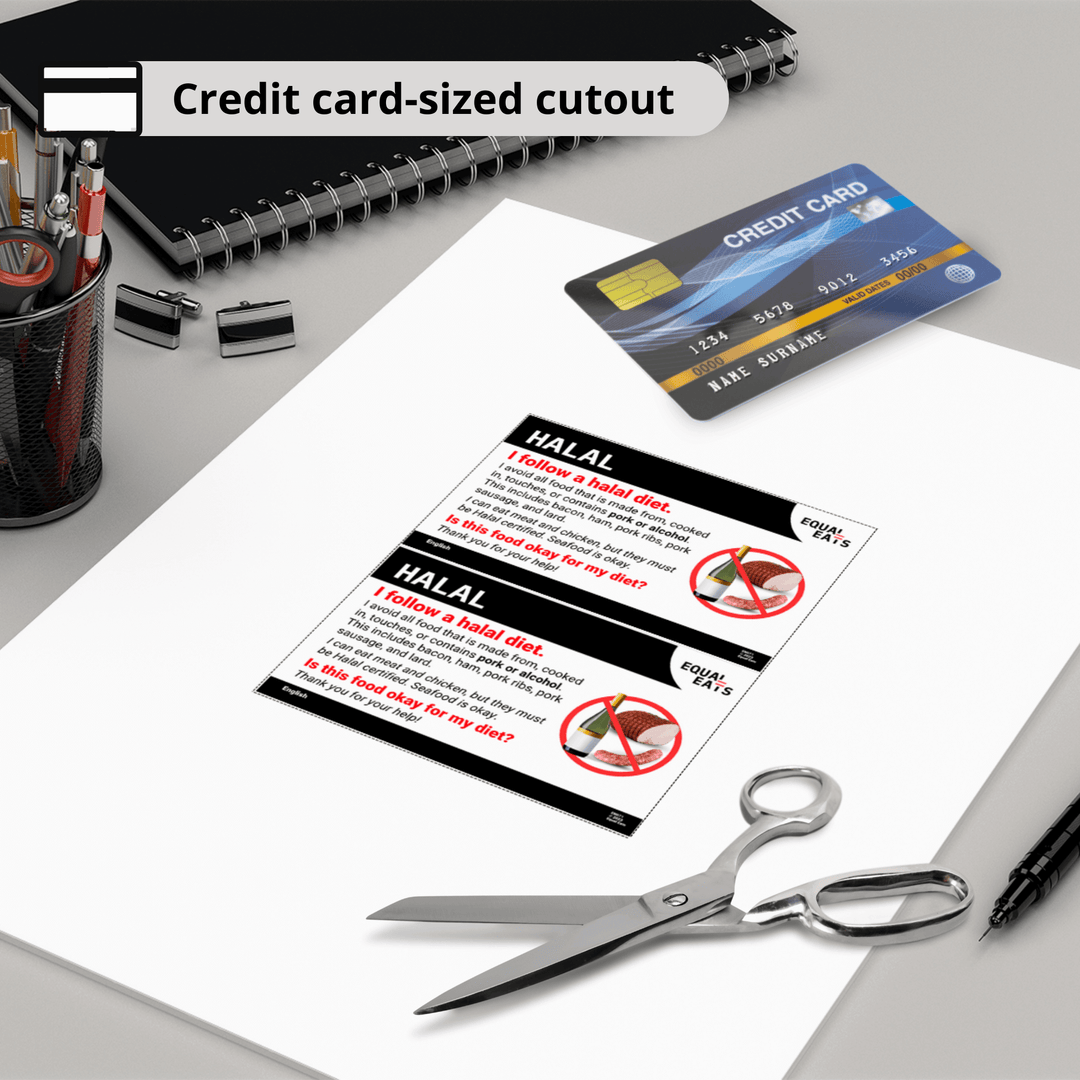 Free Halal Card (Printable)