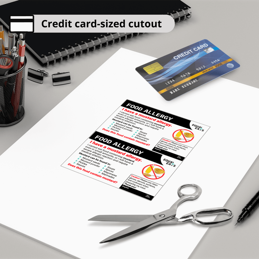 Free Mustard Allergy Card (Printable)