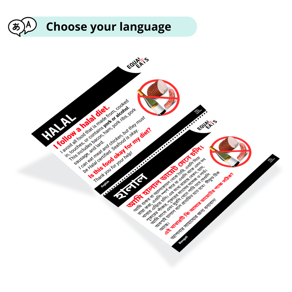 Halal Food Translation Cards