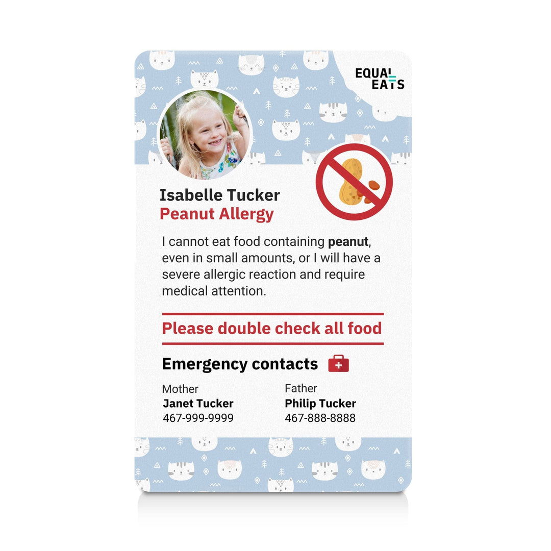 Kitties Peanut Allergy ID Card (EqualEats)