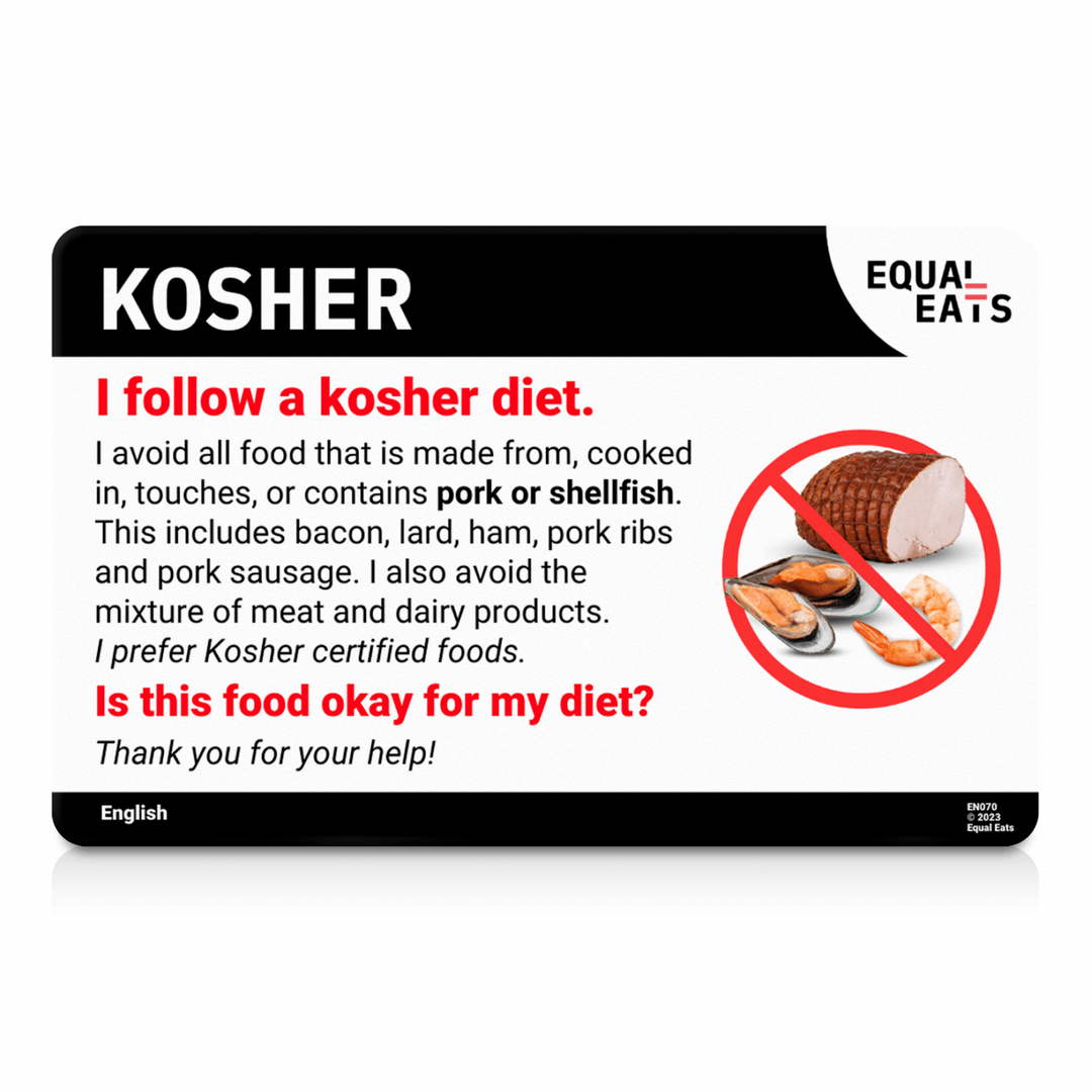 Croatian Kosher Diet Card