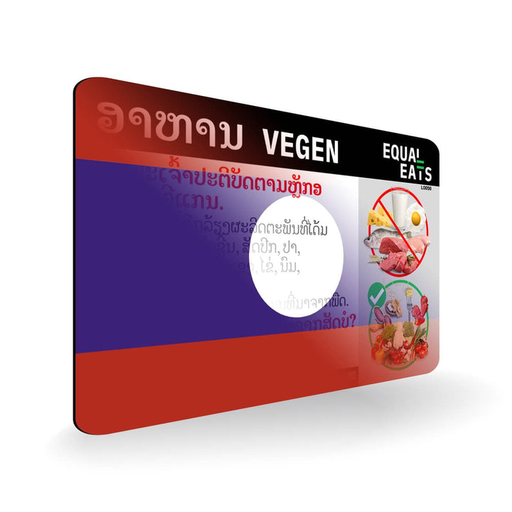 Vegan Diet in Lao. Vegan Card for Laos