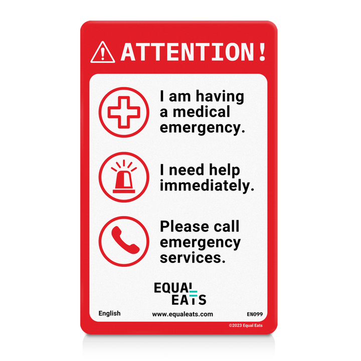 Emergency Translation Card (Plastic)