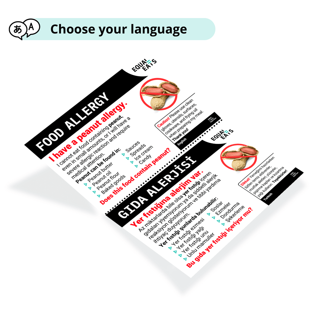 Peanut Allergy Translation Cards