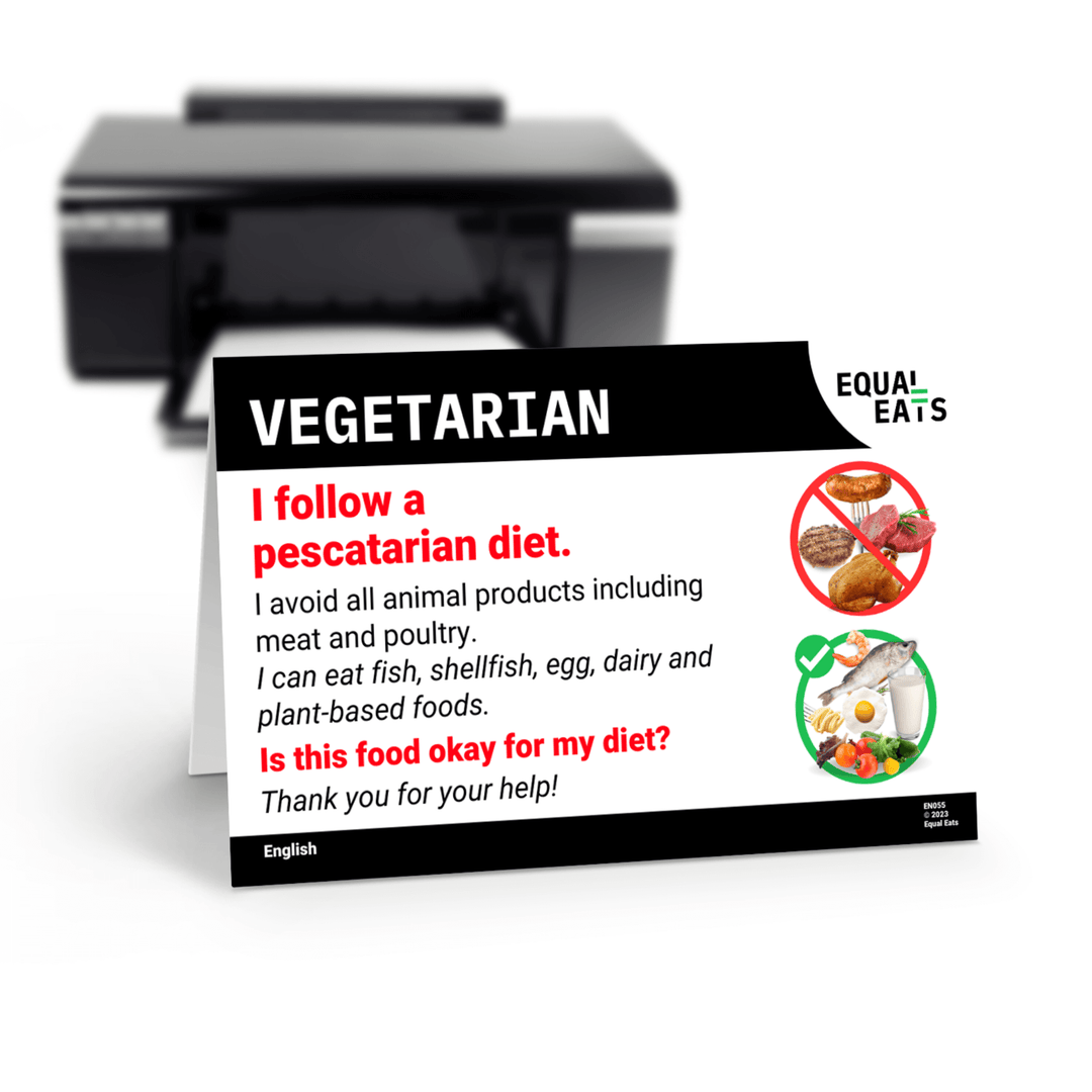 Pescatarian Diet Card by Equal Eats