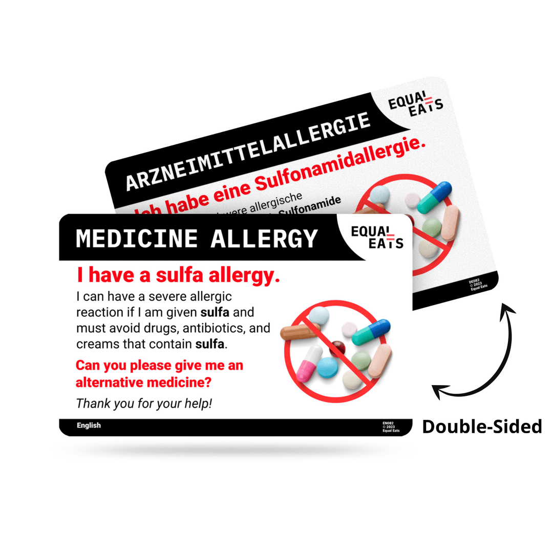 Croatian Sulfa Allergy Card
