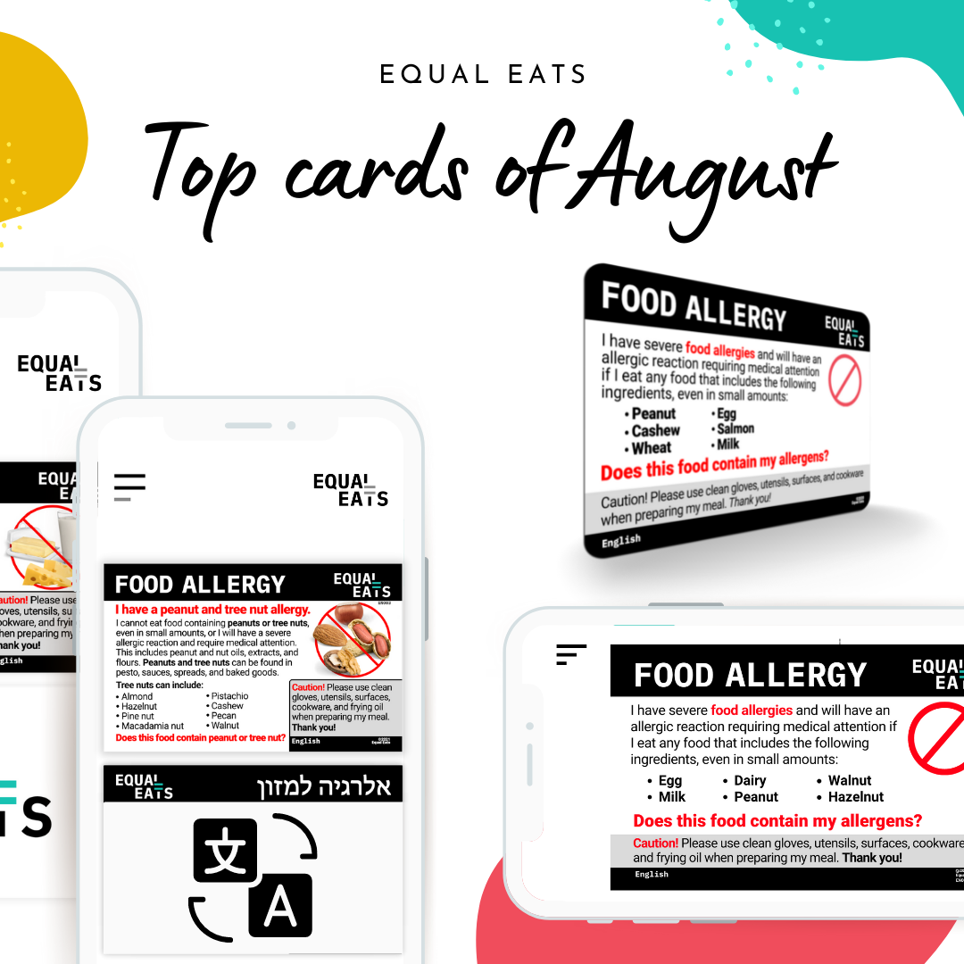 Equal Eats Most Popular Food Allergy Cards of the Summer