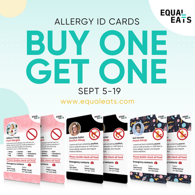 Unbeatable Offer on Equal Eats Allergy ID Cards: Buy One, Get One FREE!