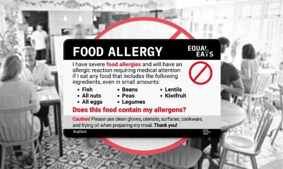 Customized Food Allergy Card by Equal Eats