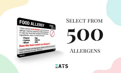 Customized Food Allergy Cards