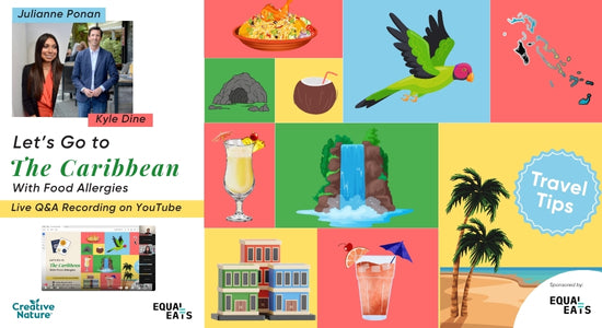 Promotional graphic of Equal Eats Let's Go to The Caribbean YouTube Recording