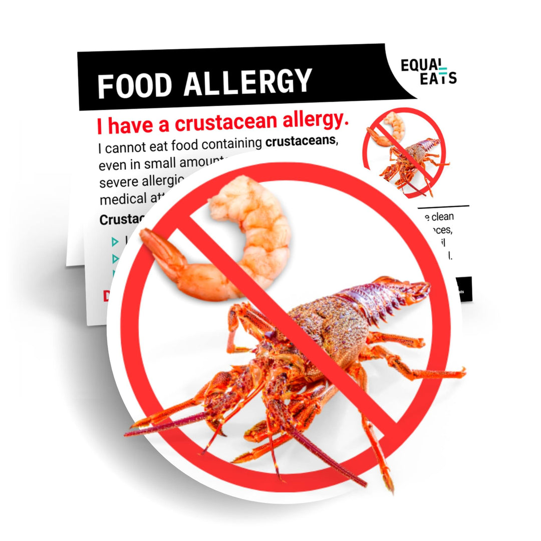 Crustacean Allergy Printable Card