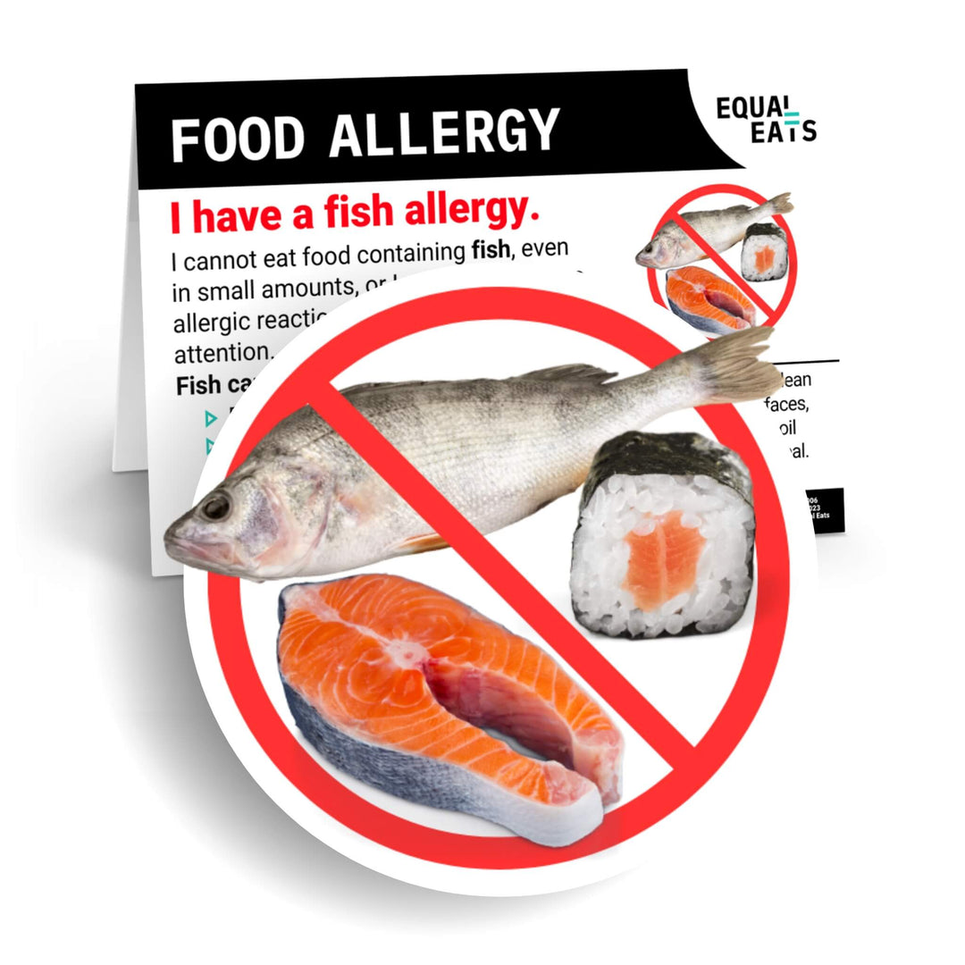 Fish Allergy Printable Card