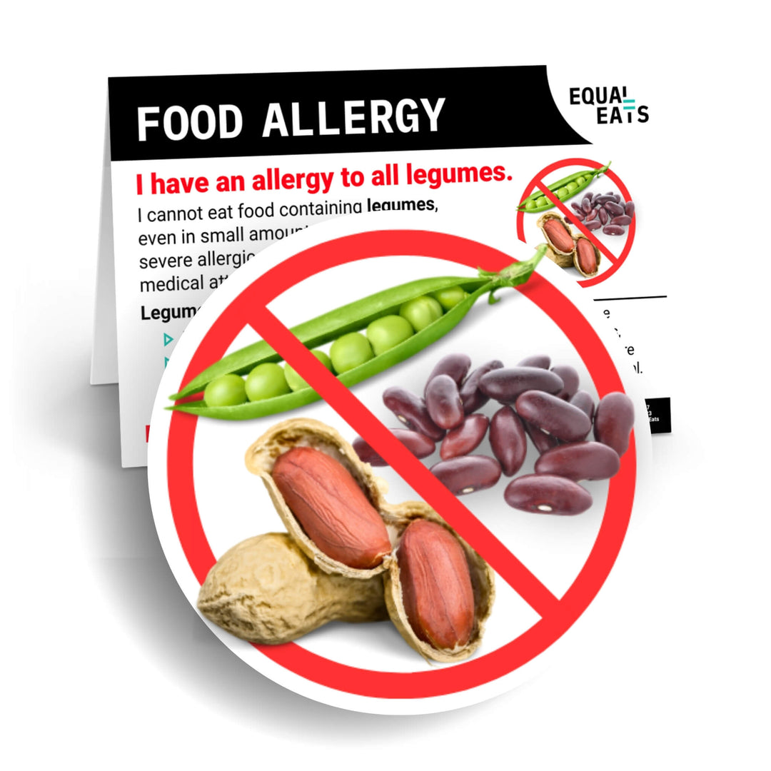 Legume Allergy Printable Card