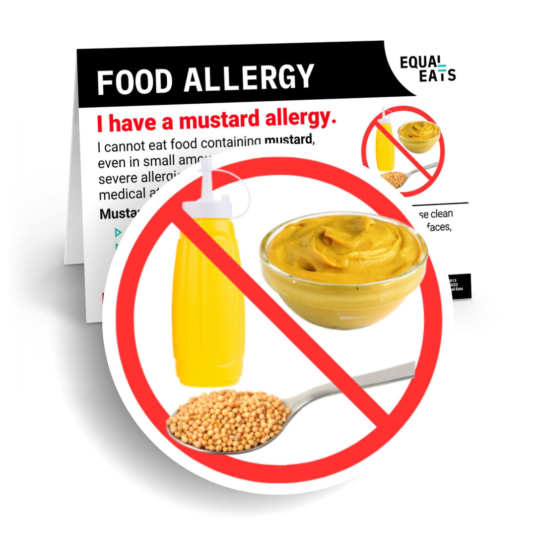 Mustard Allergy Printable Card