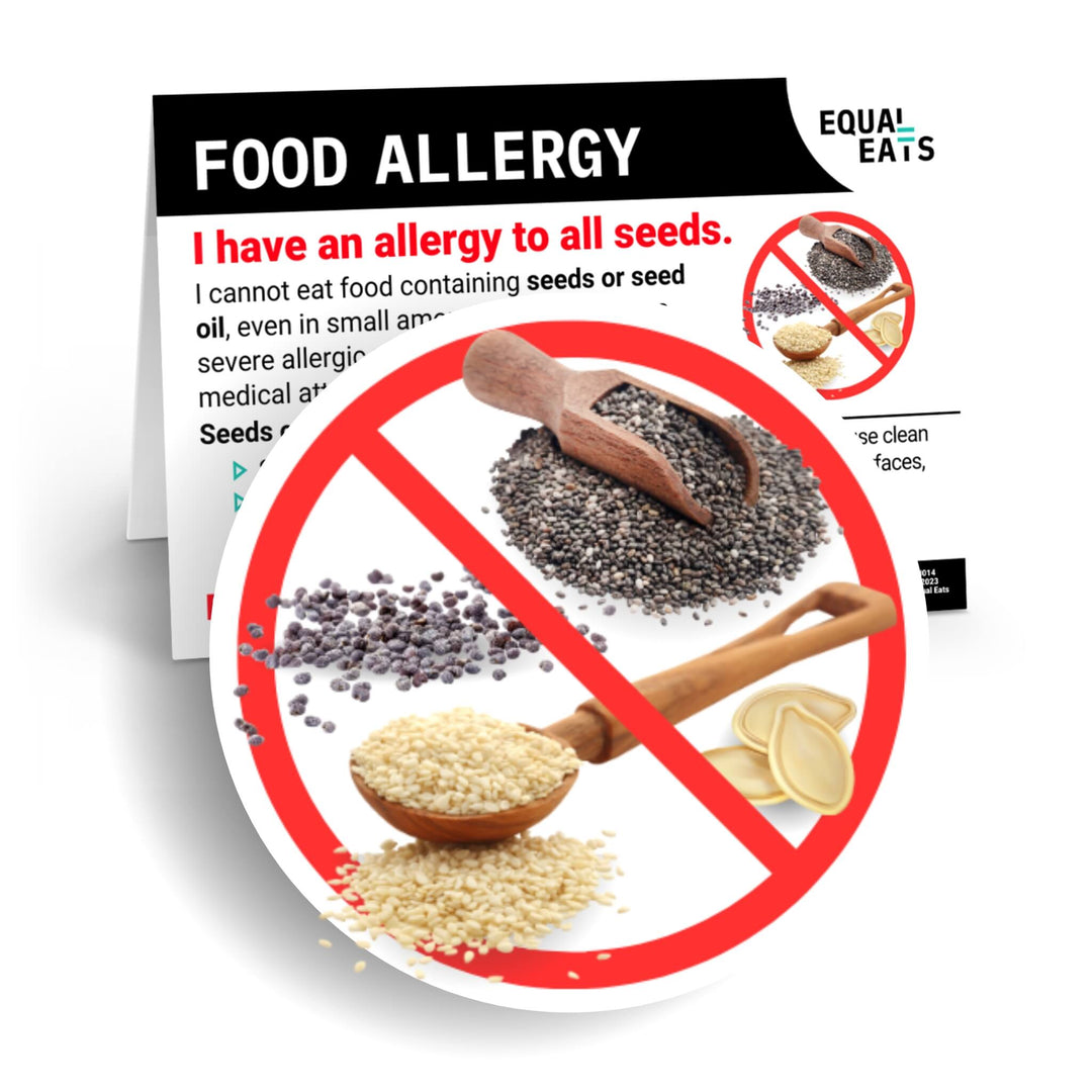 Seed Allergy Printable Card