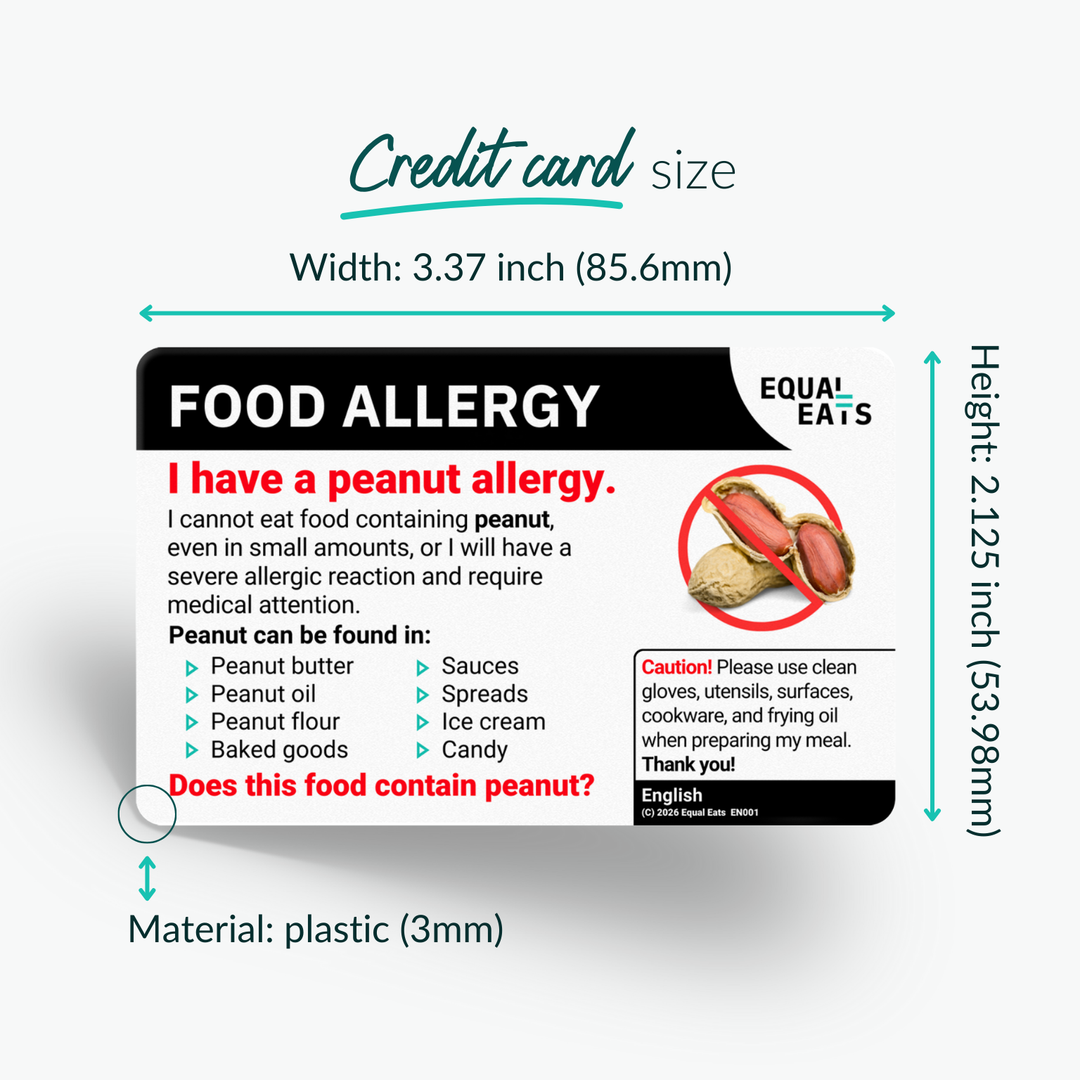 Lao Peanut Allergy Card