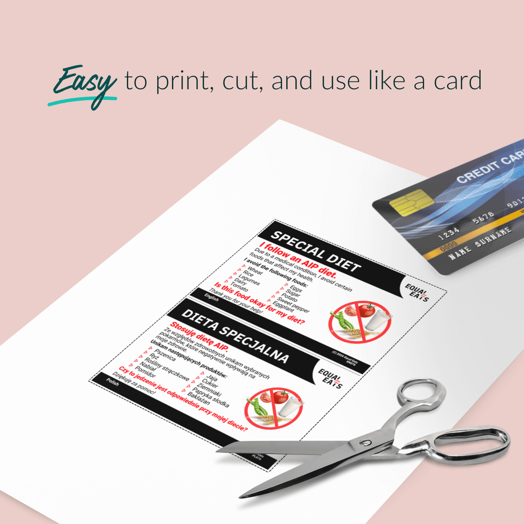 Printable AIP Diet Card (PDF Download)