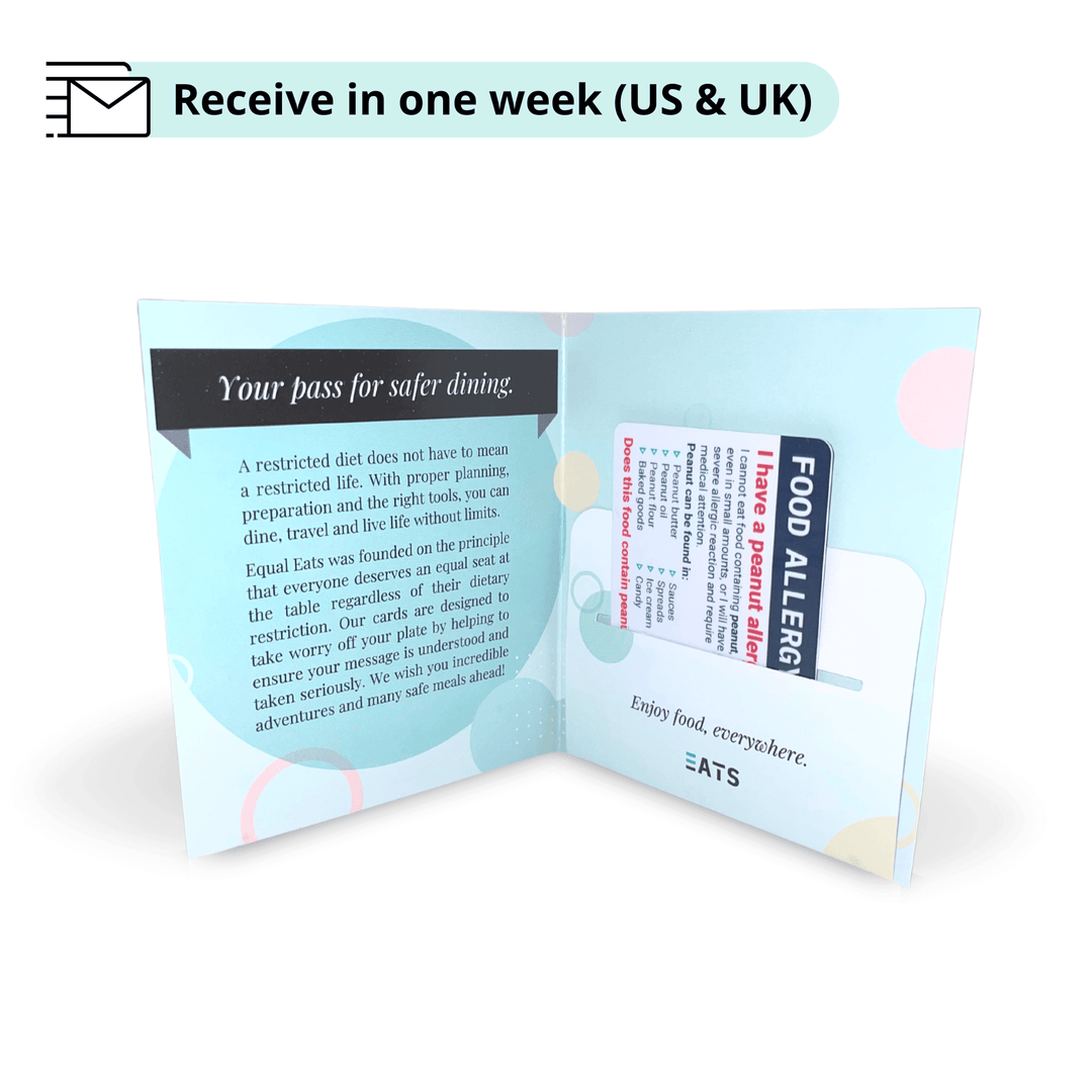 Peanut and Tree Nut Allergy Emergency ID Translation Card