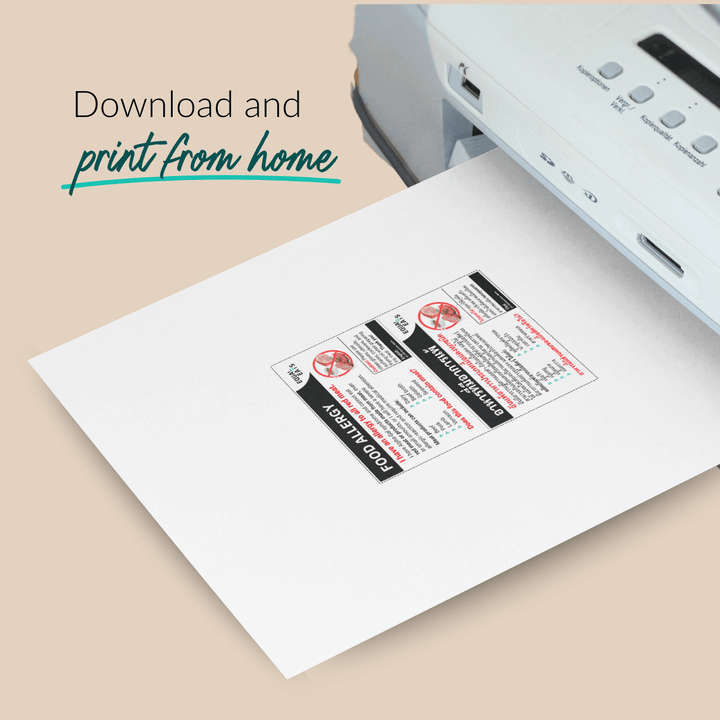 Alpha Gal Allergy Printable Card (PDF Download)