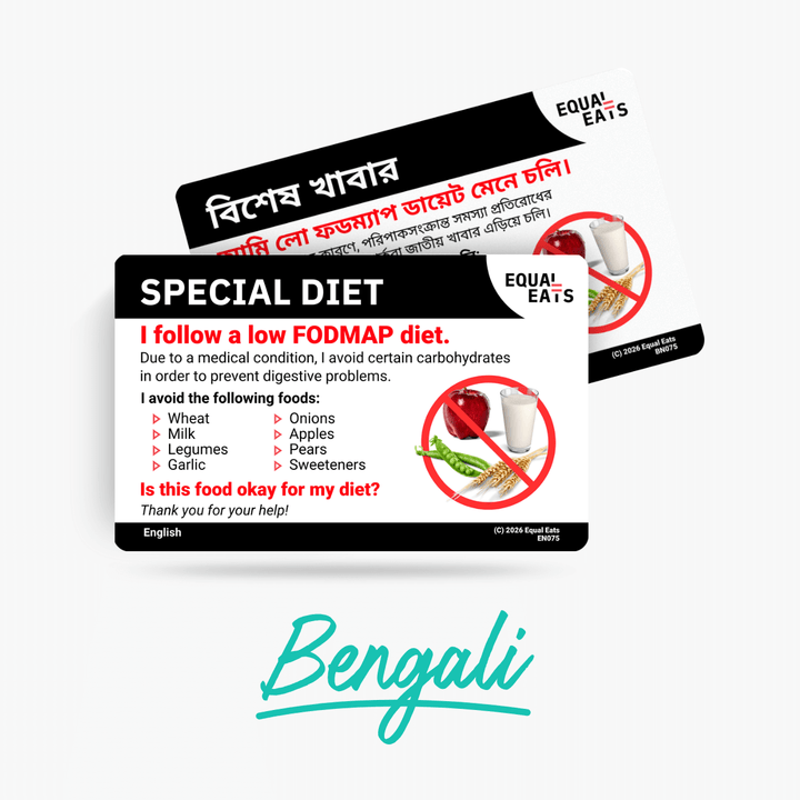 Bengali Low FODMAP Card