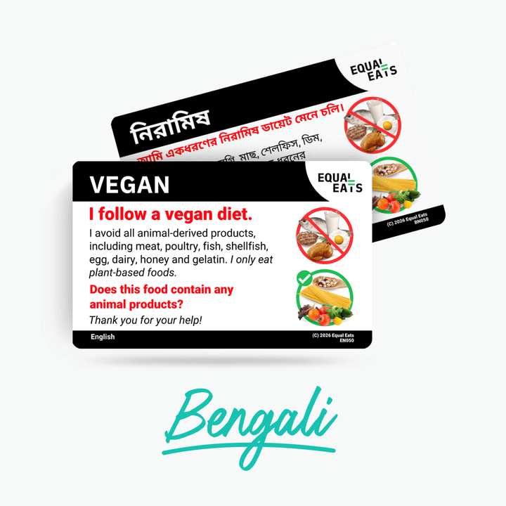 Bengali Vegan Card