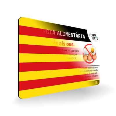 Egg Allergy Card in Catalan