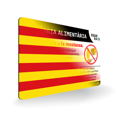 Mustard Allergy Card in Catalan