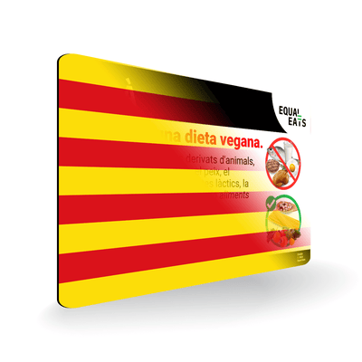 Vegan Allergy Card in Catalan
