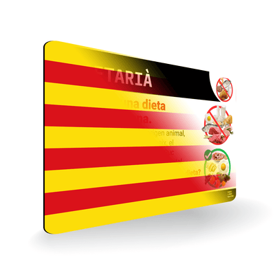 Lacto Vegetarian Card in Catalan