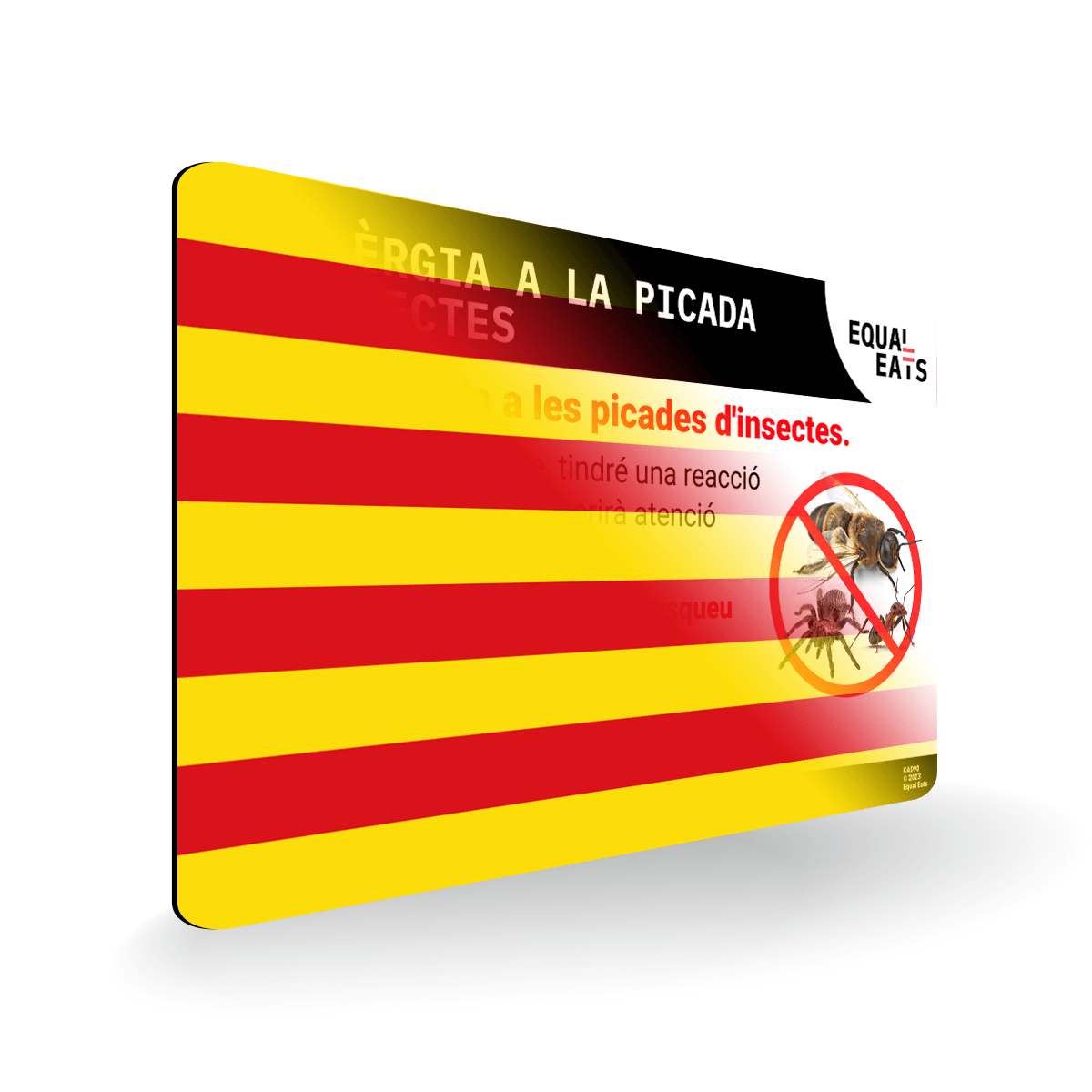 Insect Allergy Card in Catalan
