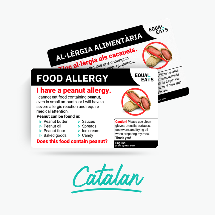 Catalan Peanut Allergy Card