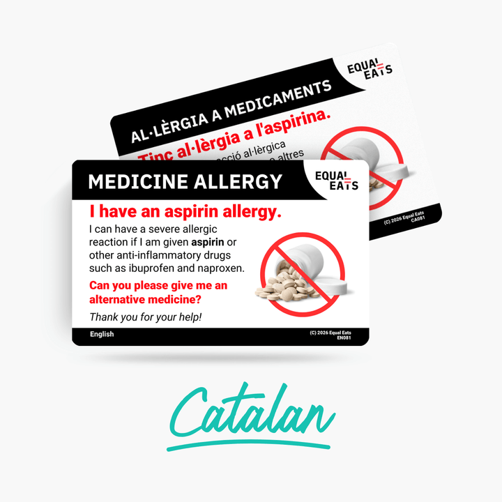 Catalan Aspirin Allergy Card
