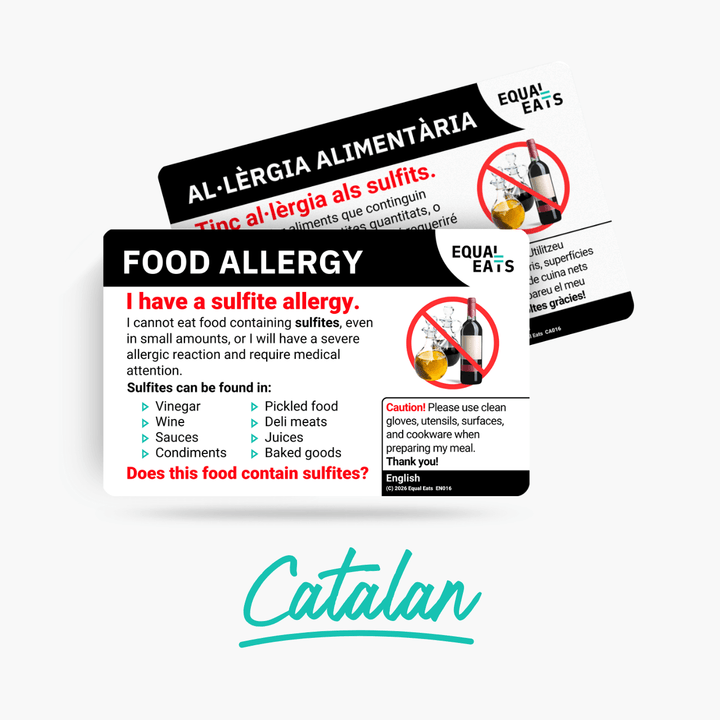 Catalan Sulfite Allergy Card