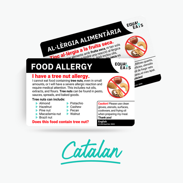 Catalan Tree Nut Allergy Card