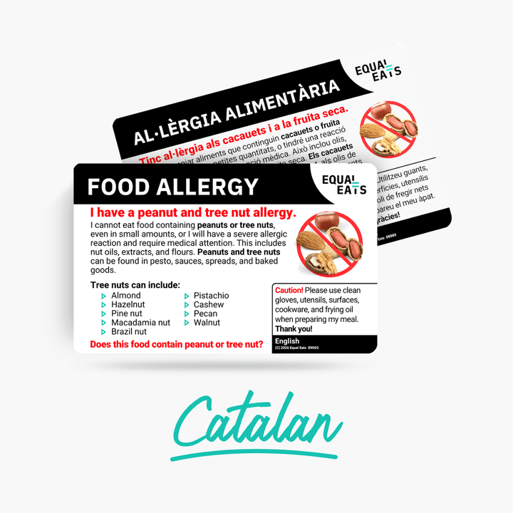 Catalan Peanut and Tree Nut Allergy Card