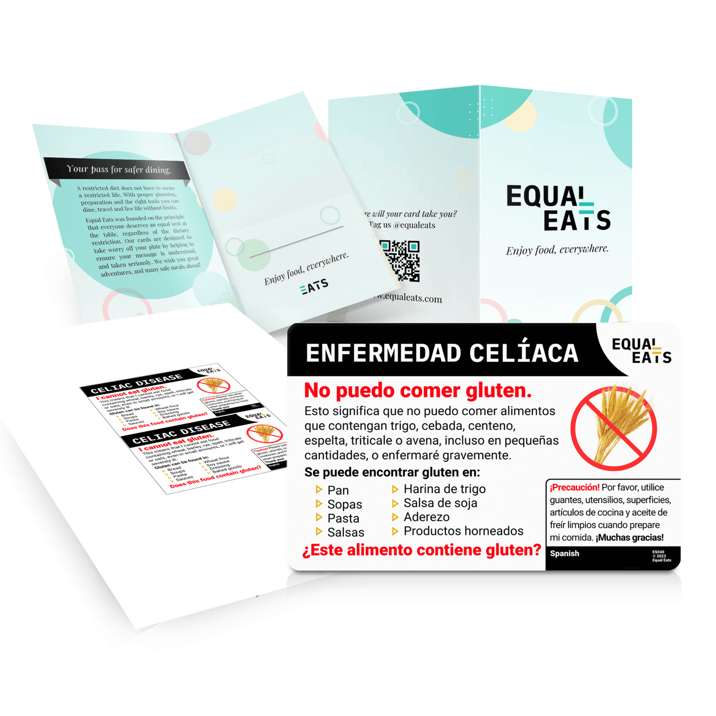Spanish Celiac Disease Plastic and Digital Card